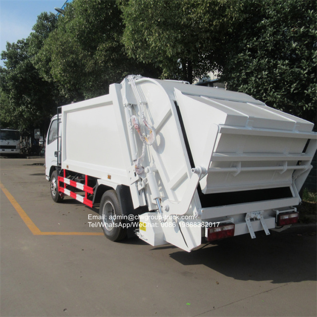 dongfeng 95hp 3tons 5m3 compactor garbage truck