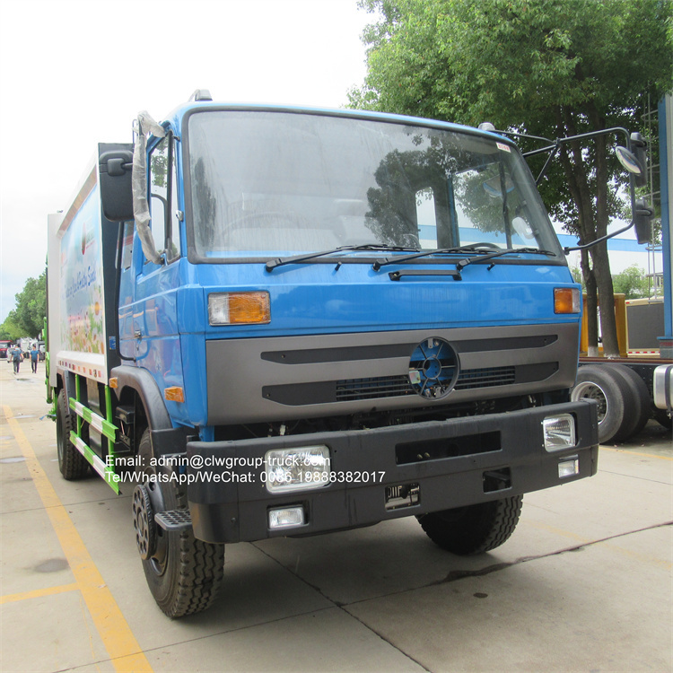 dongfeng 190hp 14m3 compressed garbage truck