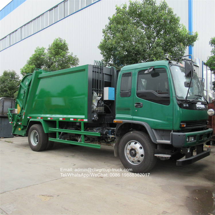 Isuzu 240hp 15tons waste compactor trucks