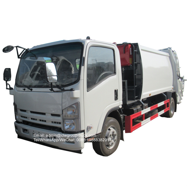 Isuzu 190hp 7cbm garbage compactor truck