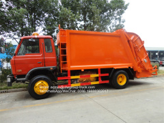dongfeng 190hp 10tons rear loader garbage truck
