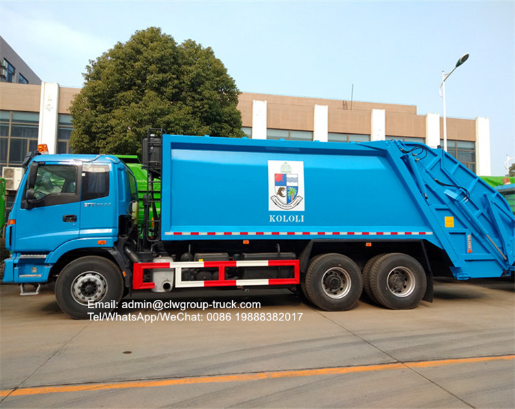 Foton 6x4 20m3 compactor garbage truck price