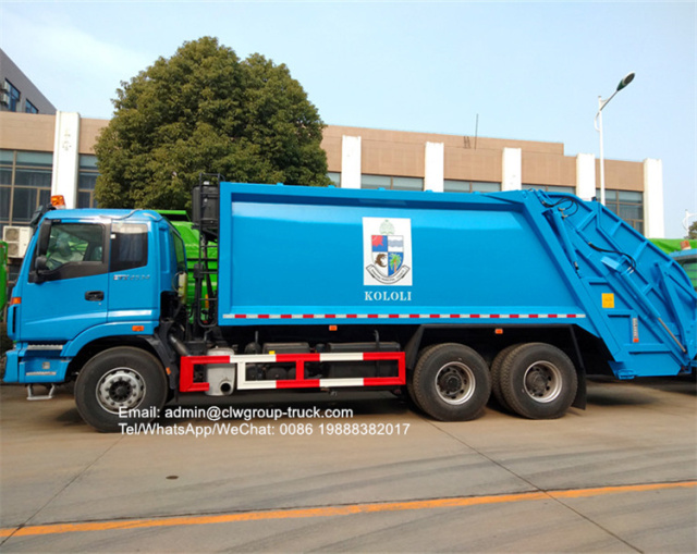 Foton 6x4 20m3 compactor garbage truck price