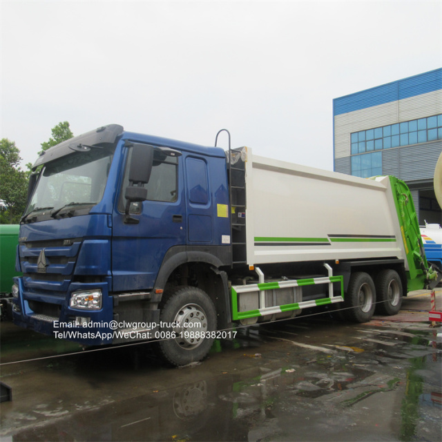 howo 18m3 waste compactor truck