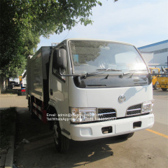 dongfeng 95hp 3tons 5m3 compactor garbage truck