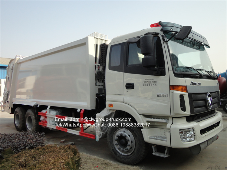 Foton 6x4 10 wheels waste collector truck