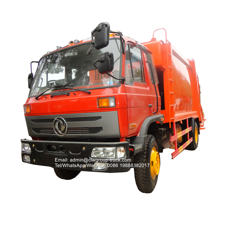 dongfeng 190hp 10tons rear loader garbage truck