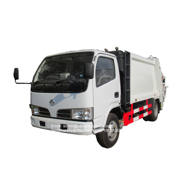 dongfeng 95hp 3tons 5m3 compactor garbage truck