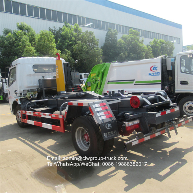 dfac mini hook lift rear loader garbage truck