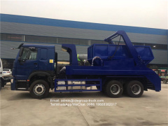 sinotruk 6x4 12m3 skip bin load garbage truck