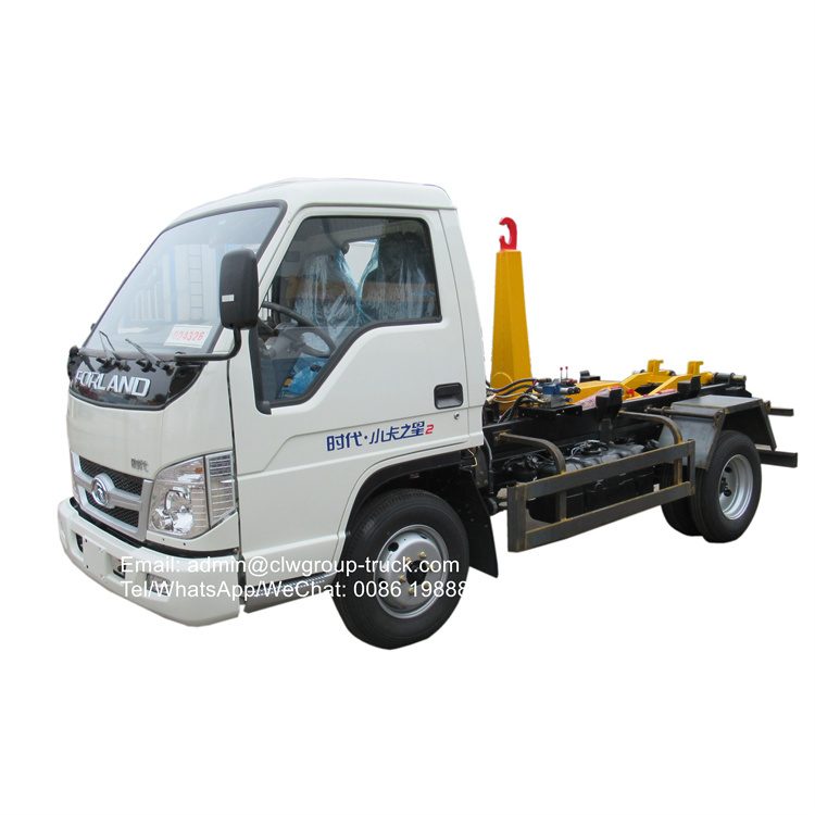 Foton 4 tons hook lifting garbage truck