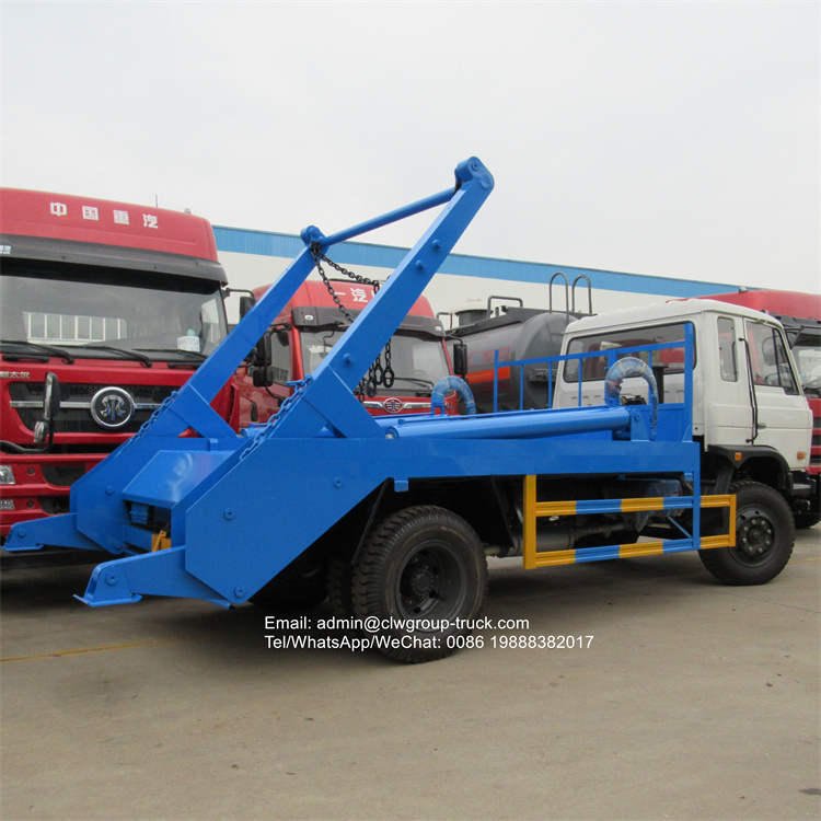 dongfeng hydraulic arm lifting garbage truck