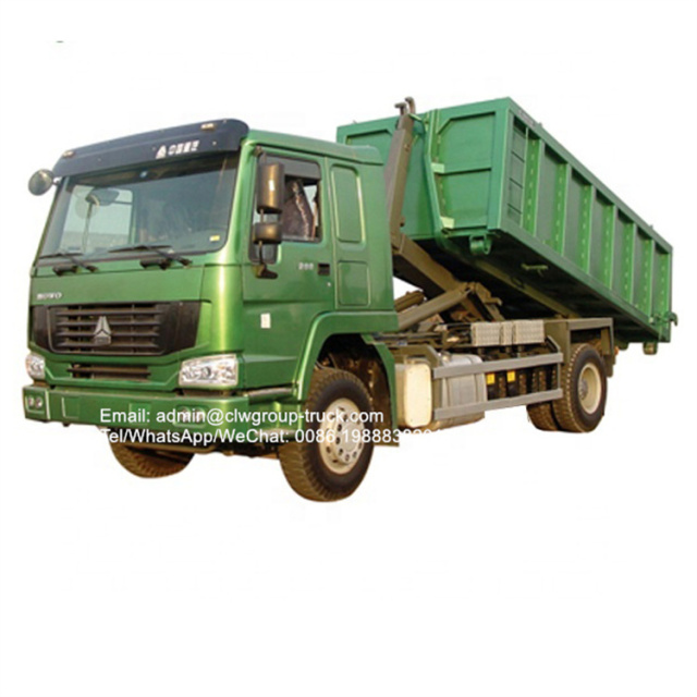 Sinotruk howo 15 tons hook arm bin truck