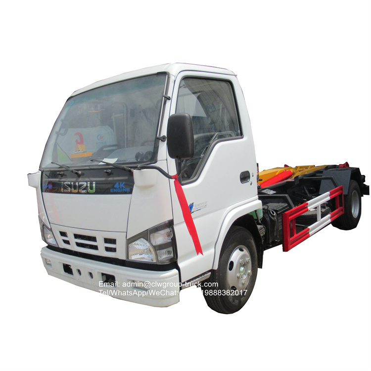 Isuzu 4 tons hook loader garbage truck