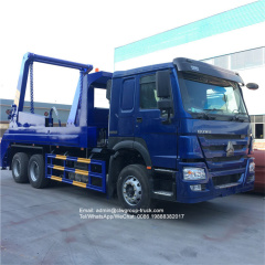 sinotruk 6x4 12m3 skip bin load garbage truck