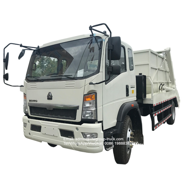 sinotruk howo 8-10m3 skip bin truck