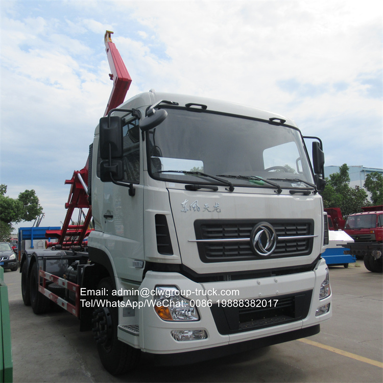 Dongfeng 6x4 25ton roll on roll off garbage truck