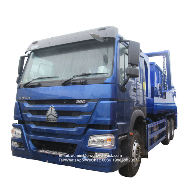 sinotruk 6x4 12m3 skip bin load garbage truck