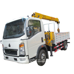 sinotruk howo 3.2ton telescopic crane truck