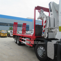 sinotruk flatbed with hydraulic arm crane for trucks