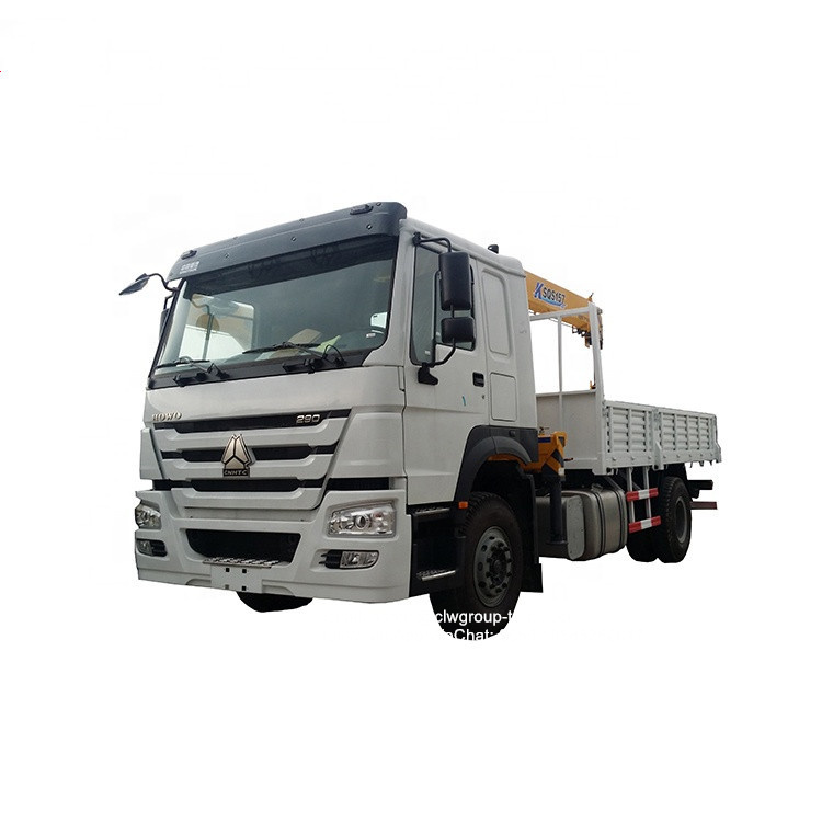 sinotruk howo truck mounted telescopic crane 7 tons