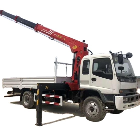 Isuzu 6 wheelers truck with crane boom truck cranes sale