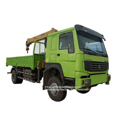 sinotruk howo truck mounted telescopic crane 7 tons