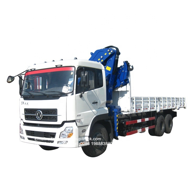 dongfeng folding arm 10 wheeler trucks self loading with crane