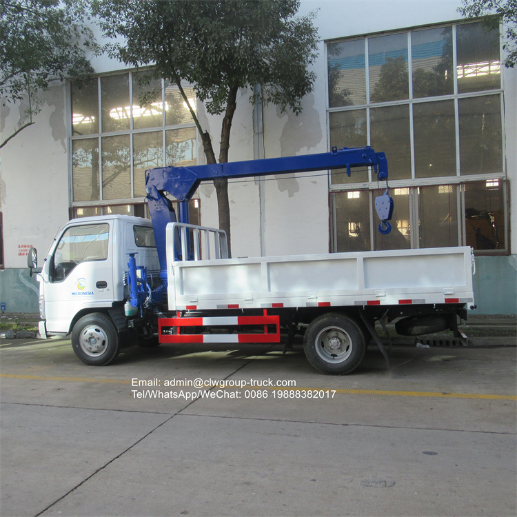 Isuzu 2 tons 3.2tons telescopic truck crane
