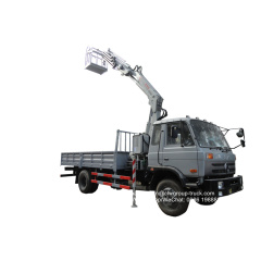 dongfeng 190hp crane knuckle boom with basket