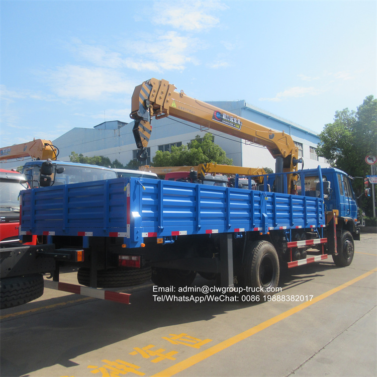 dongfeng 190hp 6.3tons telescopic crane boom truck
