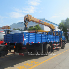 dongfeng 190hp 6.3tons telescopic crane boom truck