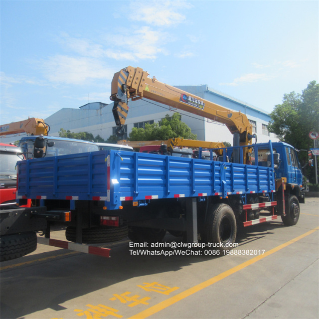dongfeng 190hp 6.3tons telescopic crane boom truck
