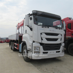 Isuzu 6x4 10 wheeler truck mounted crane 12 tons 14tons