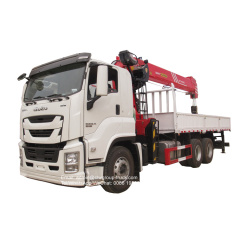 Isuzu 6x4 10 wheeler truck mounted crane 12 tons 14tons