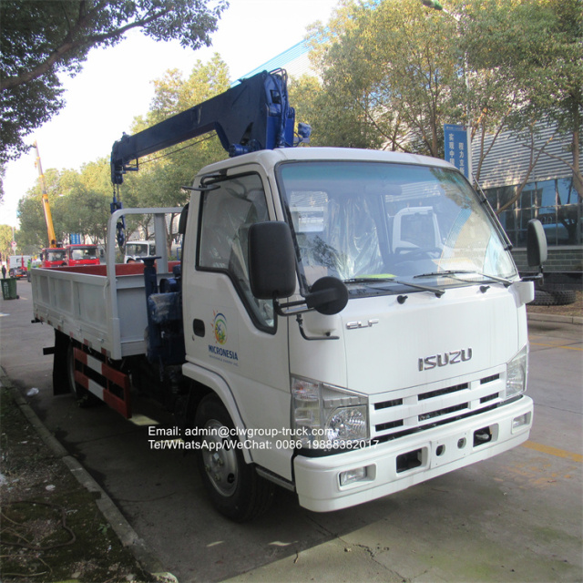 Isuzu 2 tons 3.2tons telescopic truck crane