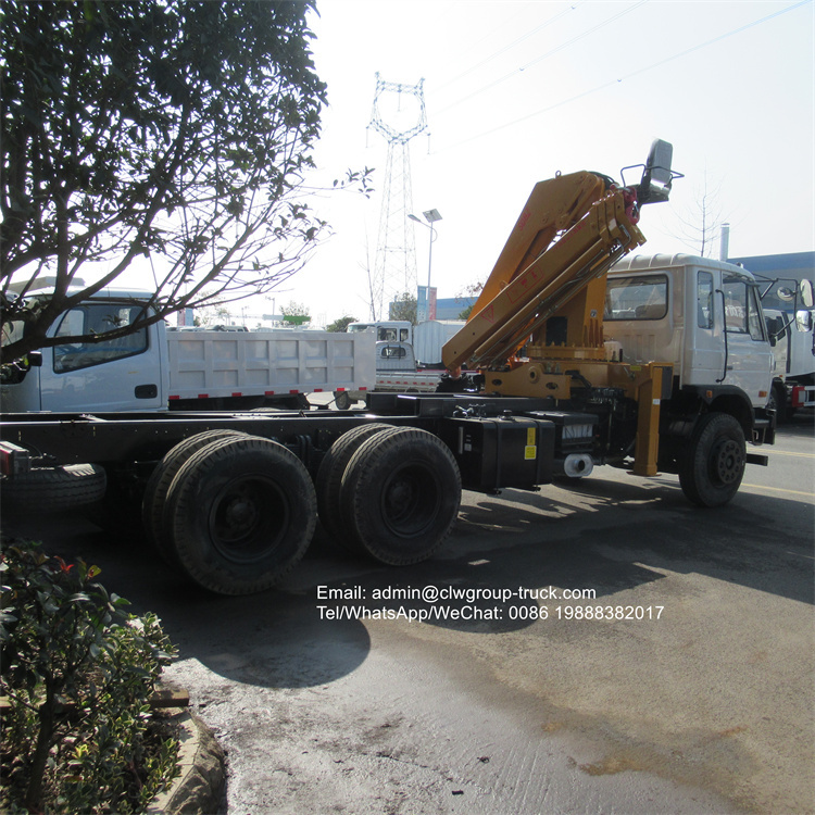 dongfeng 6x4 knuckle boom 10 ton truck loading crane