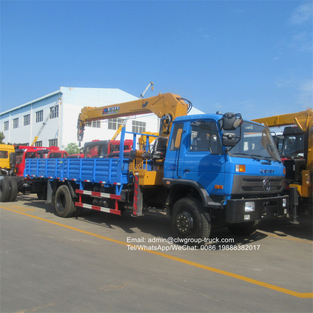 dongfeng 190hp 6.3tons telescopic crane boom truck
