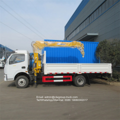 dongfeng small lorry with xcmg crane right hand drive