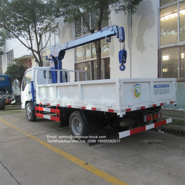 Isuzu 2 tons 3.2tons telescopic truck crane