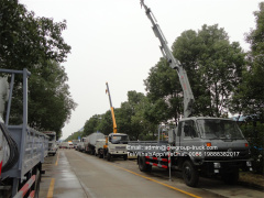 dongfeng 190hp crane knuckle boom with basket