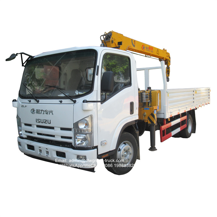 Isuzu 4 tons telescopic truck mounted crane