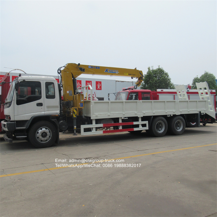 Isuzu 6x4 10 wheeler boom stick 10 ton mobile crane