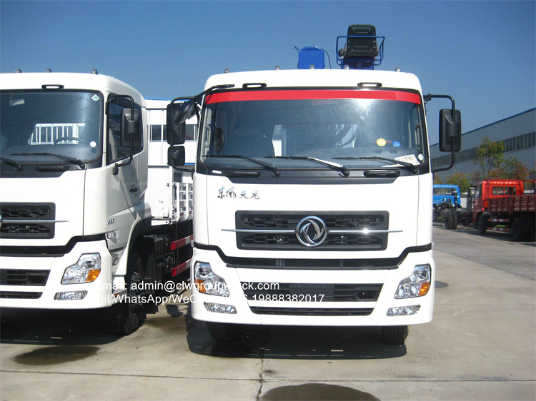 dongfeng folding arm 10 wheeler trucks self loading with crane