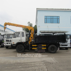dongfeng 170hp tipper crane truck for sale