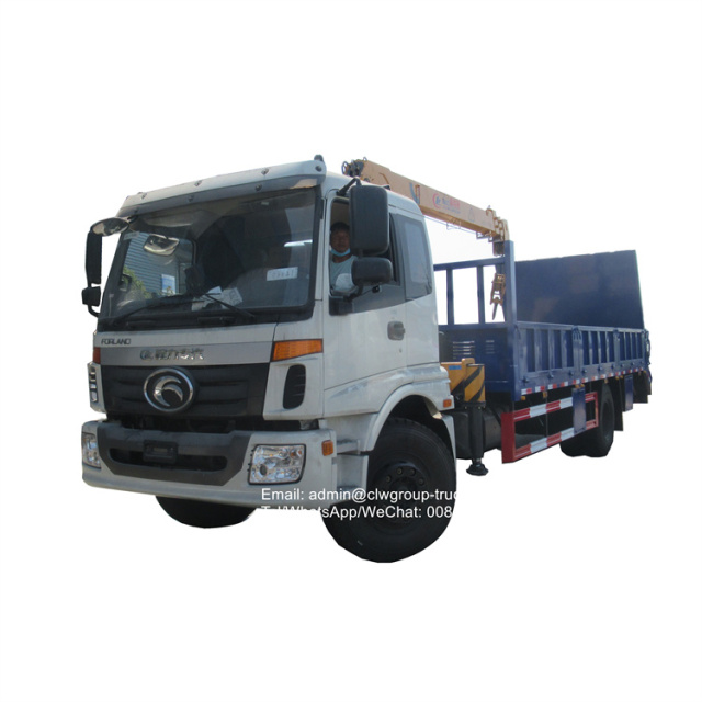 Foton flat bed with crane 10 tons