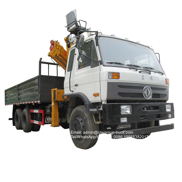 dongfeng 6x4 knuckle boom 10 ton truck loading crane