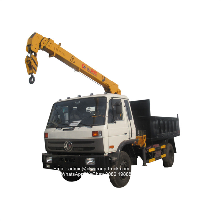 dongfeng 170hp tipper crane truck for sale