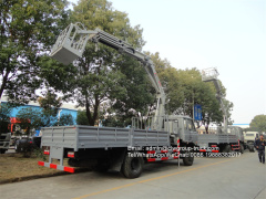 dongfeng 190hp crane knuckle boom with basket