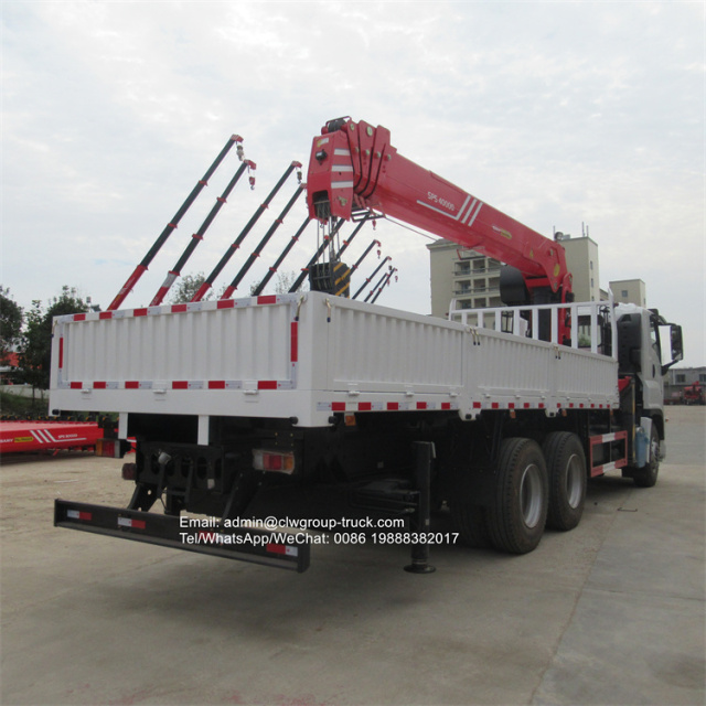 Isuzu 6x4 10 wheeler truck mounted crane 12 tons 14tons